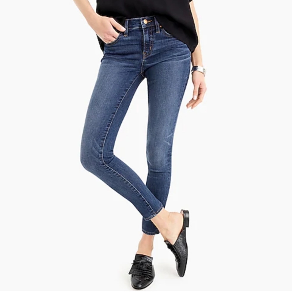 J. CREW STRETCH MID RISE SKINNY JEANS